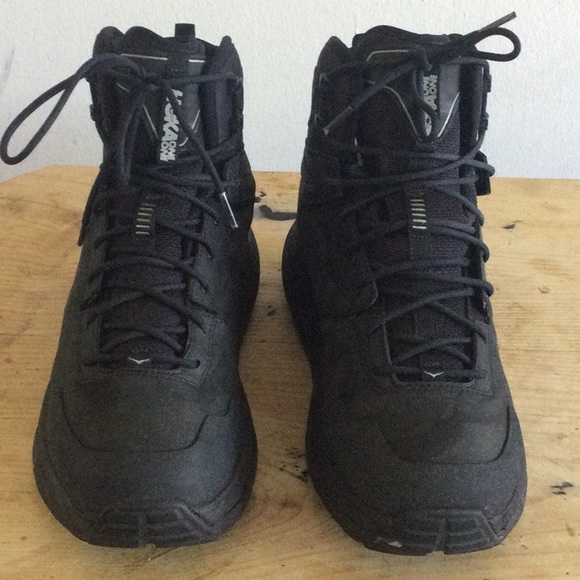 Hoka One One Shoes Mens Hoka Vibram One One Boots Black Leather